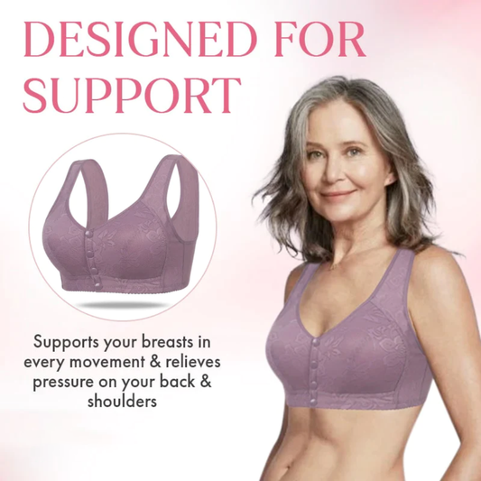 IonSculp®  Wireless Front Button Bras For Seniors