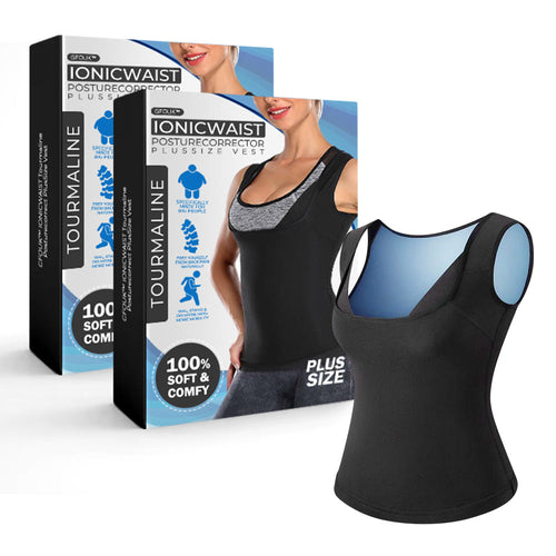 Pack 2- IONICWAIST™ Sauna Sweat Suit -  Waist Trainer Body Shaper Vest