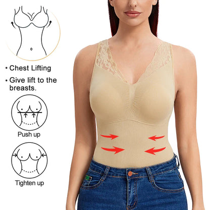 Pack 3 - IonSculp® Hourglass Sculpting Vest with  Built-in Bra