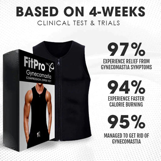 FitPro™ Gynecomastia Compression Zipper Vest